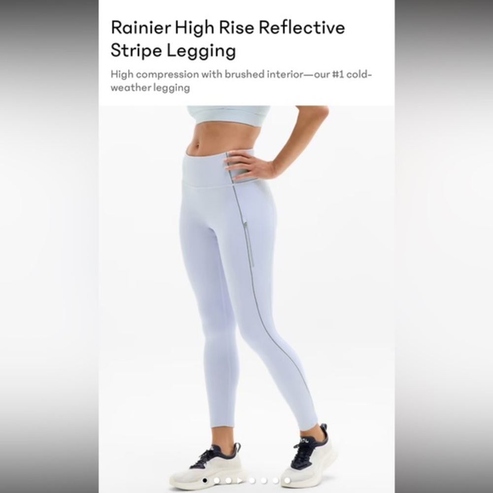 Athleta Rainier High Rise Reflective Stripe Legging - Picture 1 of 16